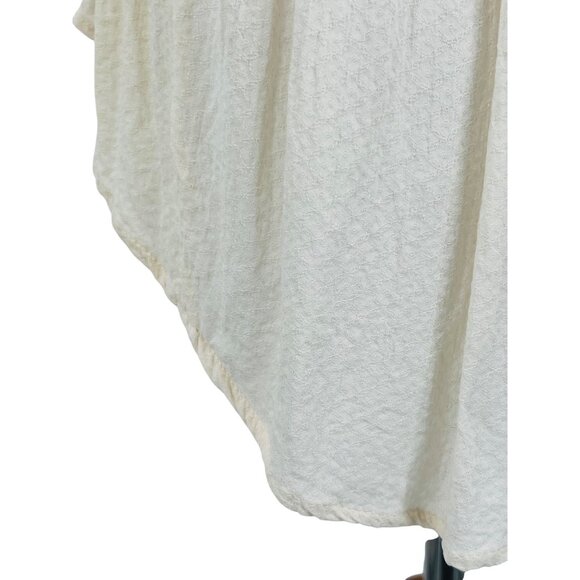 Free People Floral Dandelion & Delicate Lace Trim Asymmetrical Flowy Boho Top - Picture 10 of 13